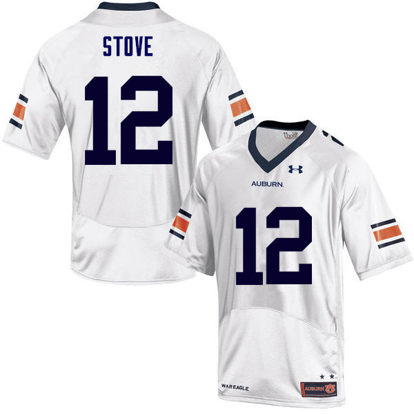 Auburn Tigers Men's Eli Stove #12 White Under Armour Stitched College NCAA Authentic Football Jersey BHK4174XD